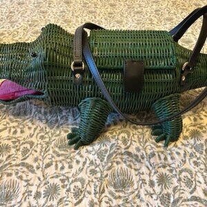 WIcker Darling alligator handbag